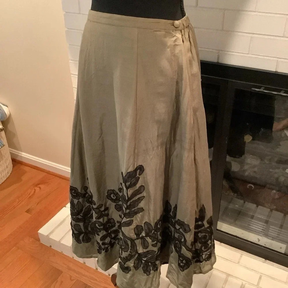 #102 Gorgeous Chicos Cotton/Silk Skirt Sz 4 - Picture 2 of 8